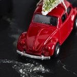 Mini Xmas car rød fra House Doctor set forfra - Tinashjem